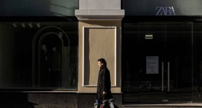 Una tienda de Zara cerrada en Moscú