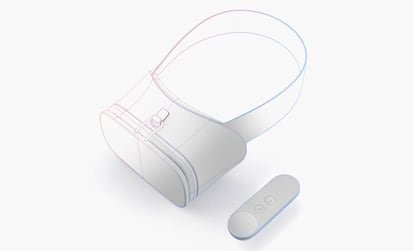 Prototipo de gafas y mando de Daydream de Google.