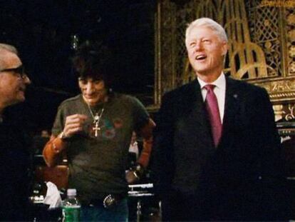 Martin Scorsese (izquierda) y Bill Clinton.