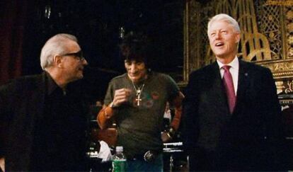 Martin Scorsese (izquierda) y Bill Clinton.