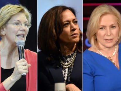 La ola feminista gana impulso en la gran carrera de 2020 a la Casa Blanca. Tres de los cuatro precandidatos más conocidos son mujeres