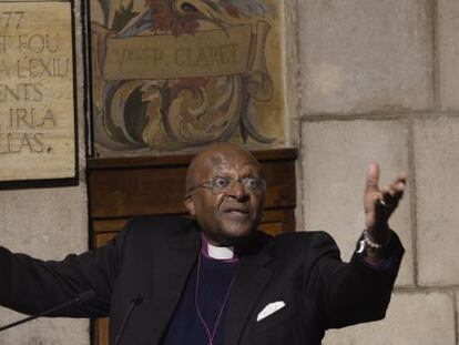 Desmond Tutu, tras recibir el Premio Internacional de Catalu&ntilde;a el pasado junio.