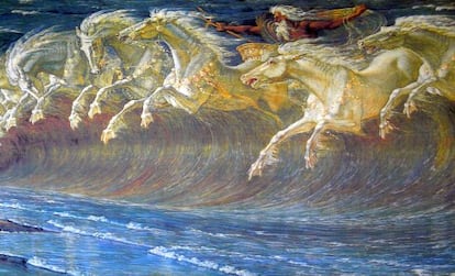 ‘Los corceles de Neptuno’, lienzo de Walter Crane (1845-1915) que simboliza con el galope de los caballos la fuerza de las olas.