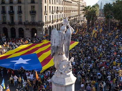 Una imagen de la manifestación a favor de la Independencia organizada en la última Diada.