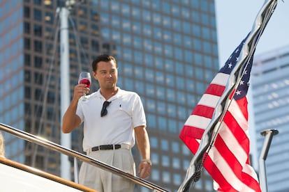 Leonardo DiCaprio, en El lobo de Wall Street.