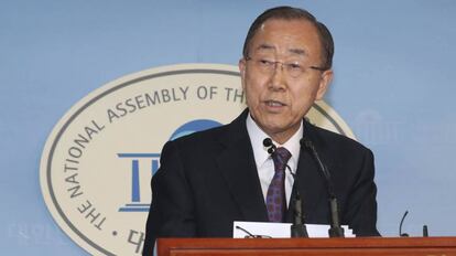 El ex secretario general de la ONU Ban Ki-moon.