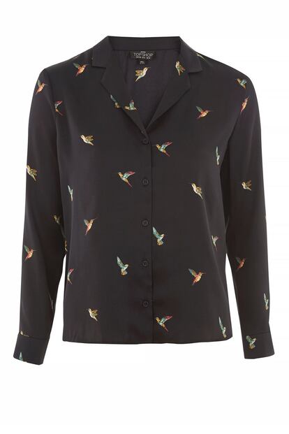 Blusa con detalle de pájaros. Es de Topshop (44 euros).