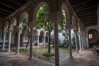 El patio de honor de la Casa de los Pinelo.