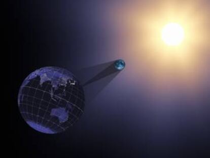 Proyección de la NASA del eclipse de sol del 21 de agosto.