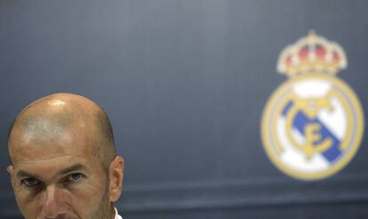 Zidane, en una rueda de prensa.