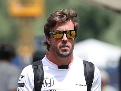 Alonso, este jueves en el circuito de Spielberg. 