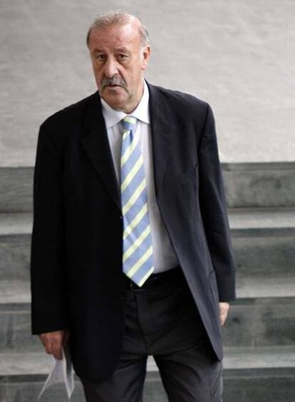 Del Bosque, ayer tras dar su primera convocatoria.