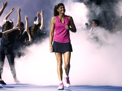 Sabatini, en marzo pasado, durante una exhibici&oacute;n en el Madison Square Garden.