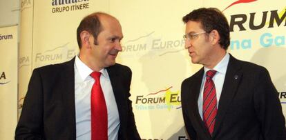 Louzán y Feijóo, en octubre de 2013.
