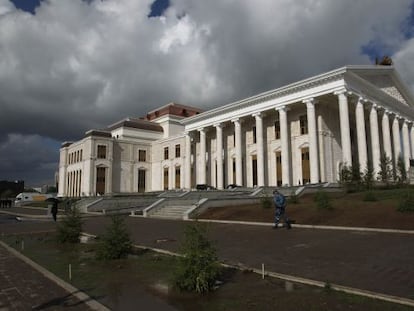 El teatro de la &oacute;pera en Astan&aacute;, la capital de Kazajist&aacute;n. 
 