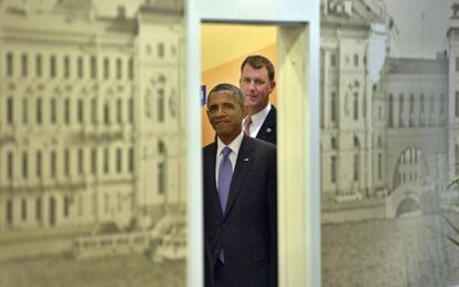 El presidene Obama en las reuniones del G20 en San Petersburgo, Rusia. 