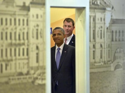 El presidene Obama en las reuniones del G20 en San Petersburgo, Rusia.
