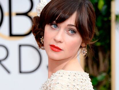 Al detalle: el Oscar de la Renta de Zooey Deschanel en los Globos de Oro 2014