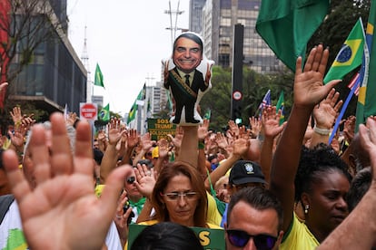 Manifestación de partidarios de Bolsonaro el día de la independencia de Brasil, en la Avenida Paulista de São Paulo, el 7 de septiembre.