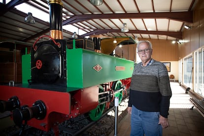 Ginés Páez en el museo de la mina de la entidad local menor de Tharsis, Huelva.