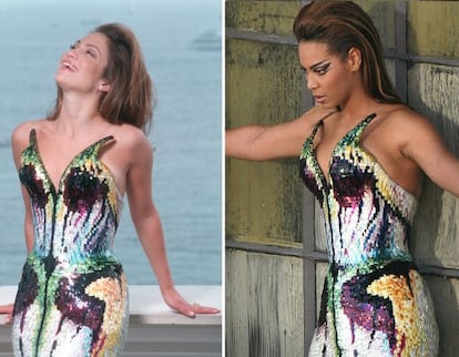 En mayo de 1998 Jennifer Lopez posó con un vestido de corte sirena y con lentejuelas de llamativos colores en el festival de cine de Cannes (Francia). Diez años después, Beyoncé utilizó exactamente el mismo vestido para una escena de su vídeoclip 'Diva'.