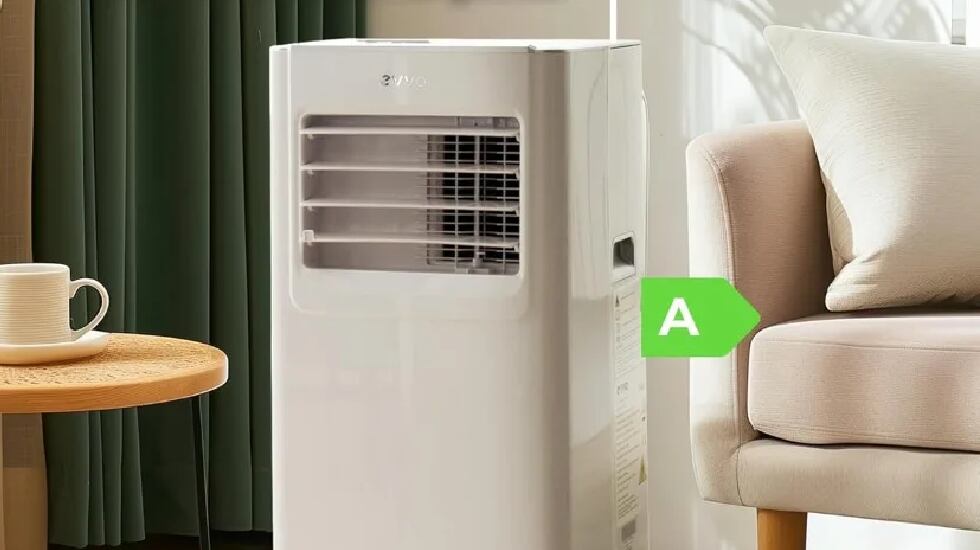 Aire acondicionado portátil 3 en 1 con clase energética A.
