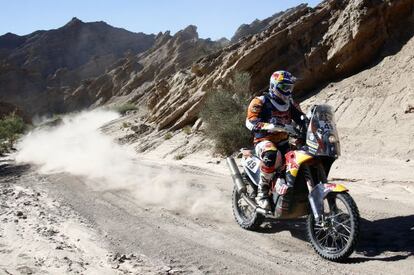 Antoine Meo, en la undécima etapa del Dakar