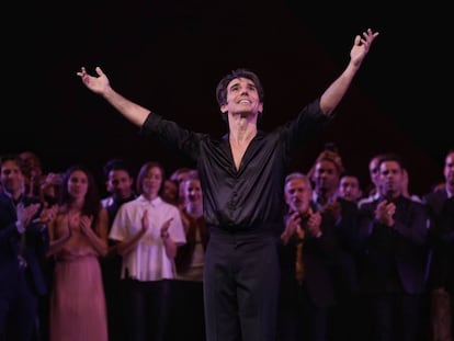 El bailarín Joaquín De Luz tras su actuación este domingo en el Lincoln Center de Nueva York.