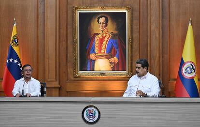 presidente colombiano Gustavo Petro y el presidente venezolano Nicolás Maduro