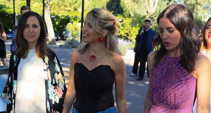 Ione Belarra, Yolanda Díaz e Irene Montero,