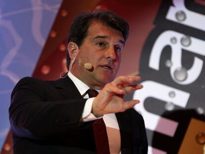 L&#039;expresident del Bar&ccedil;a, Joan Laporta.