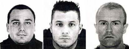 Antonio Sánchez Serrano, David Alonso de Aubarede y David Sancio Gutiérrez, los tres porteros acusados de la muerte de Álvaro Ussía.