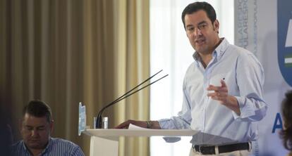 El presidente del PP andaluz, Juan Manuel Moreno, en C&oacute;rdoba.