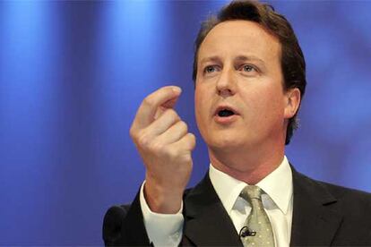 David Cameron, durante su intervención del martes en el congreso del Partido Conservador en Blackpool.