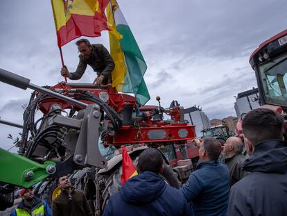 Tractores en Toledo capital, donde llegaron esta semana procedentes de distintos puntos de la provincia.