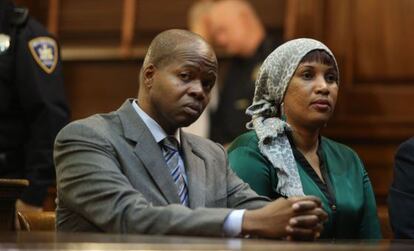 Nafissatou Diallo, en la sala de uno de los juzgados del Bronx.