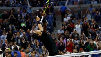 Nadal celebra su triunfo en la final del US Open.