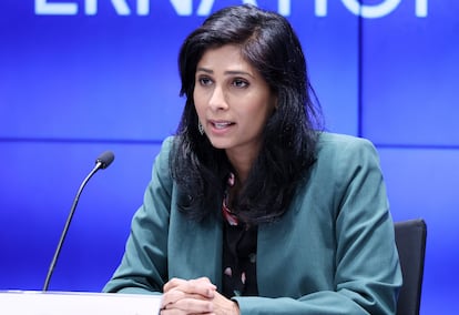 La subdirectora gerente del FMI, Gita Gopinath, en una conferencia en enero.