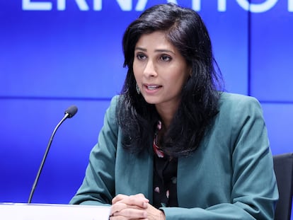 La subdirectora gerente del FMI, Gita Gopinath, en una conferencia en enero.