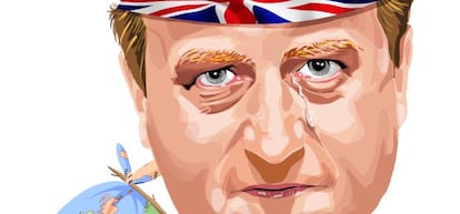 Caricatura del primer ministro brit&aacute;nico, David Cameron.