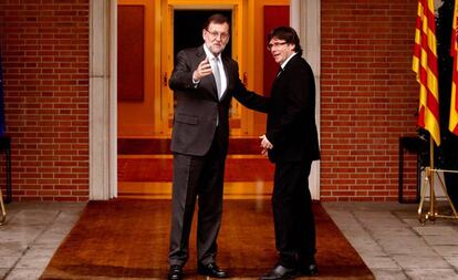 Rajoy y Puigdemont, el pasado mes de abril en La Moncloa.