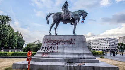 Estatua ecuestre del rey Leopoldo II, en Bruselas.