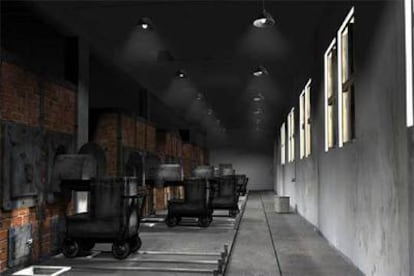 Imagen de Auschwitz incluida en un programa emitido por TVE con ocasión del 60º aniversario de la liberación del campo por el Ejército soviético.