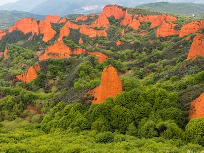 Vista del paisaje de Las Médulas, en León.