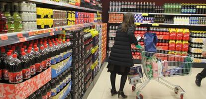 Interior de un supermercado en Madrid. 