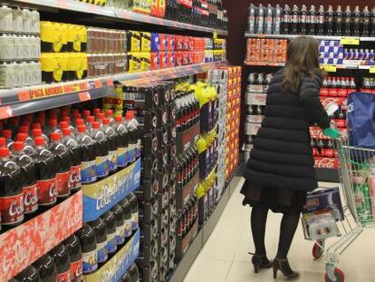 Interior de un supermercado en Madrid. 