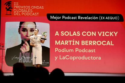 Vicky Martín Berrocal, ganadora de esta edición son su podacast 'A solas... con Vicky Martín Berrocal'.