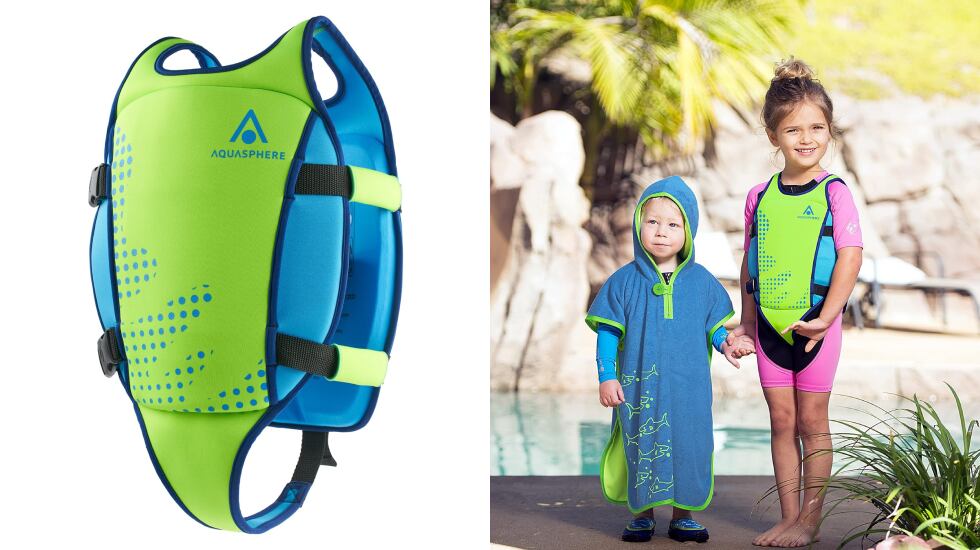 Chaleco de natación para niños de la marca Aquasphere.