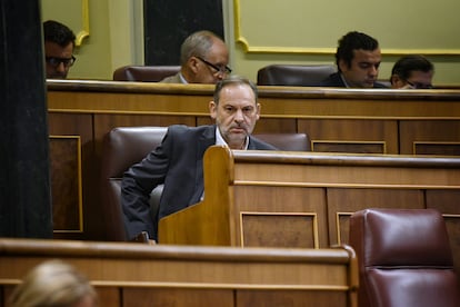 José Luis Ábalos, en el Congreso, el pasado 22 de julio.