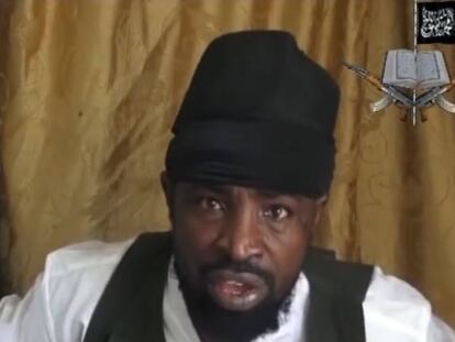 Abubakar Shekau, líder de Boko Haram durante más de una década, en una captura de vídeo.